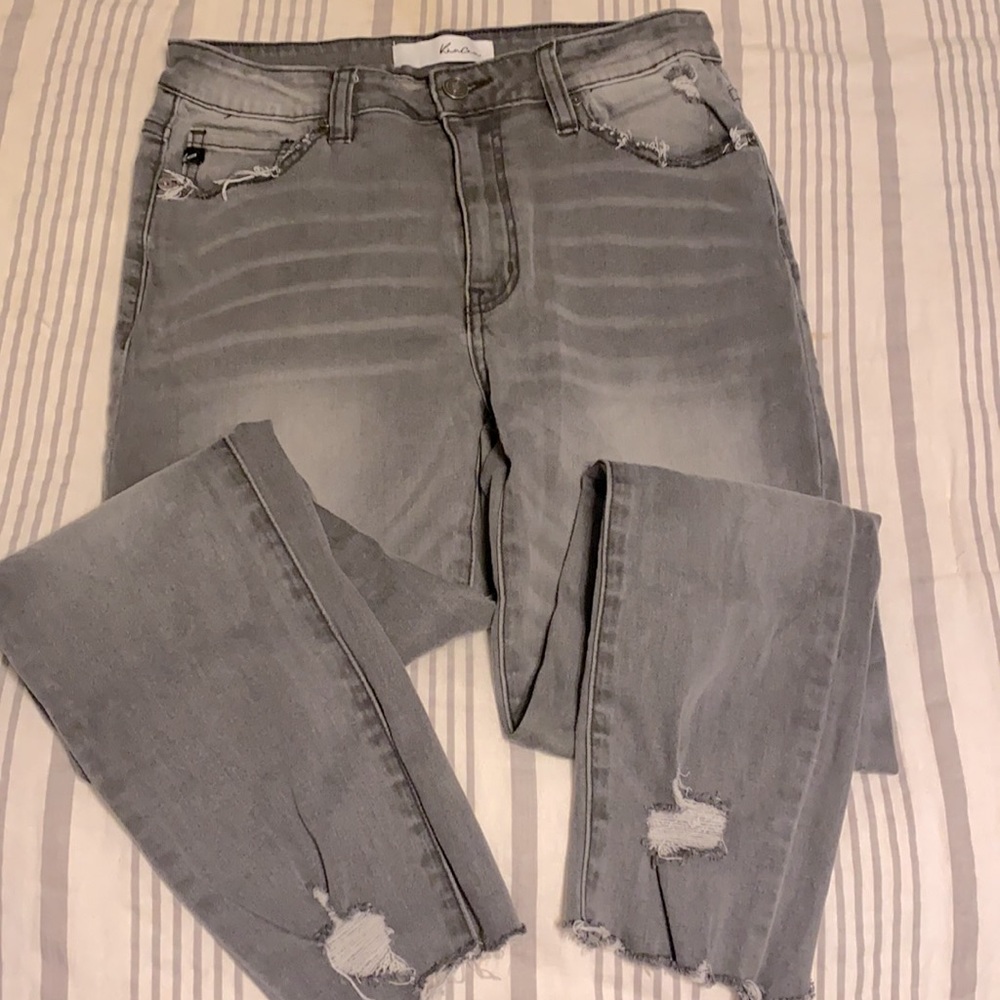 Kancan Jeans, Size 9/28, Black Wash/Grey, Skinny High Rise Fit, Like New